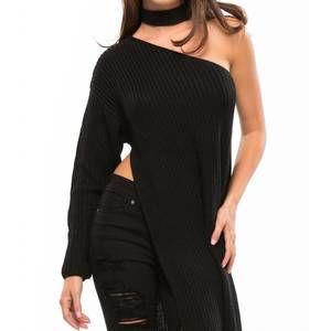 NEW ASILIO tough love knit tunic in black